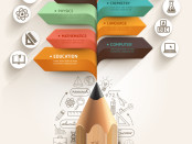 Education concept. Pencil and bubble speech arrow template. | © Kittisaktaramas | Dreamstime Stock Photos | © Kittisaktaramas | Dreamstime Stock Photos